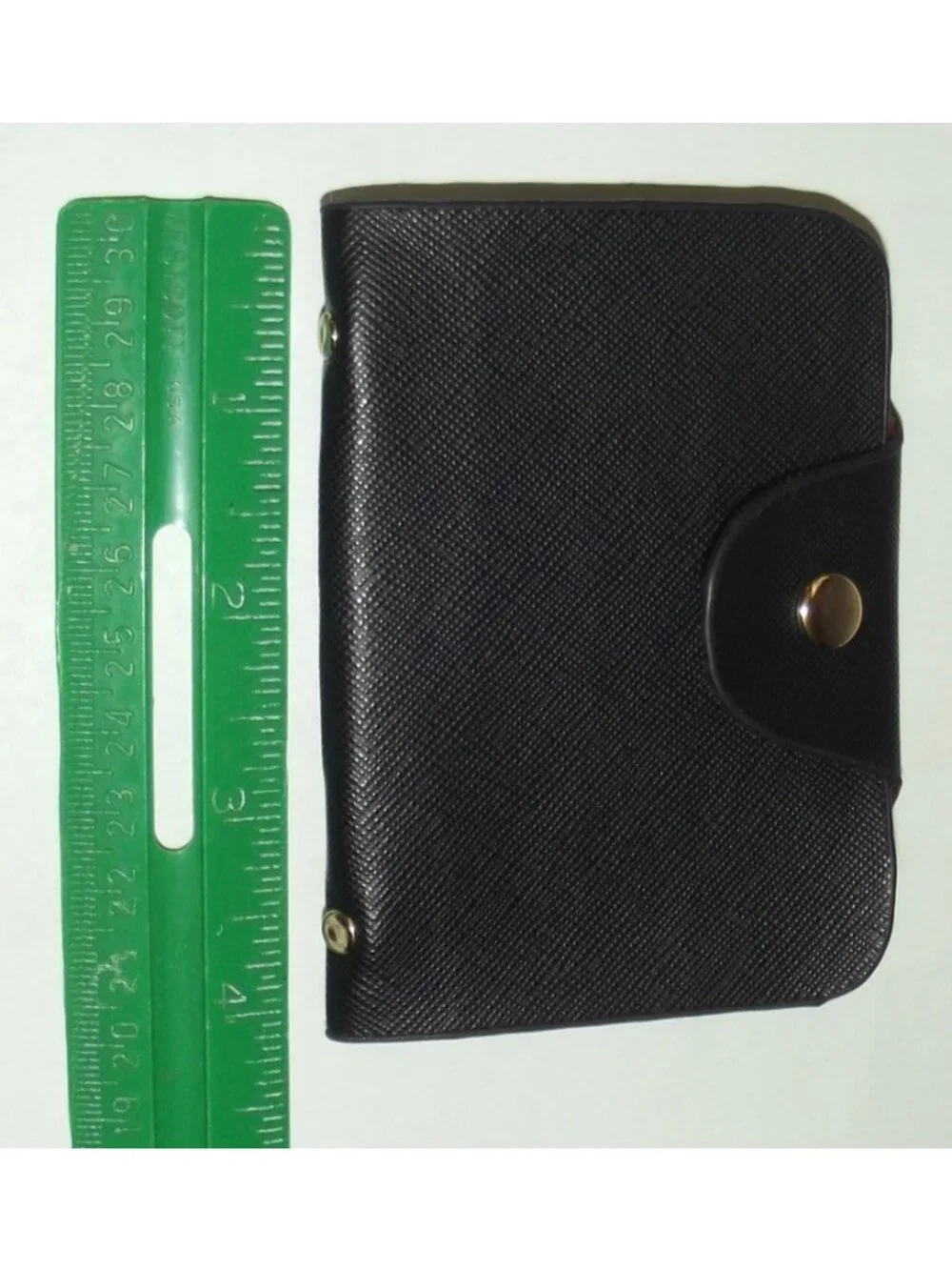 Card Filer Book Business Credit Card black 6 sleeves brown faux croc Tong Guang
